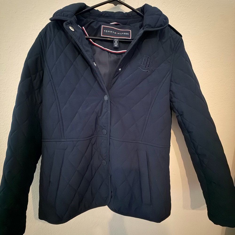 Tommy Hilfiger Women's Dark Blue Puffer Coat
